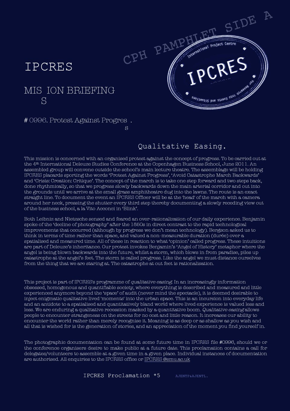 copenhagen pamphlet side a protest